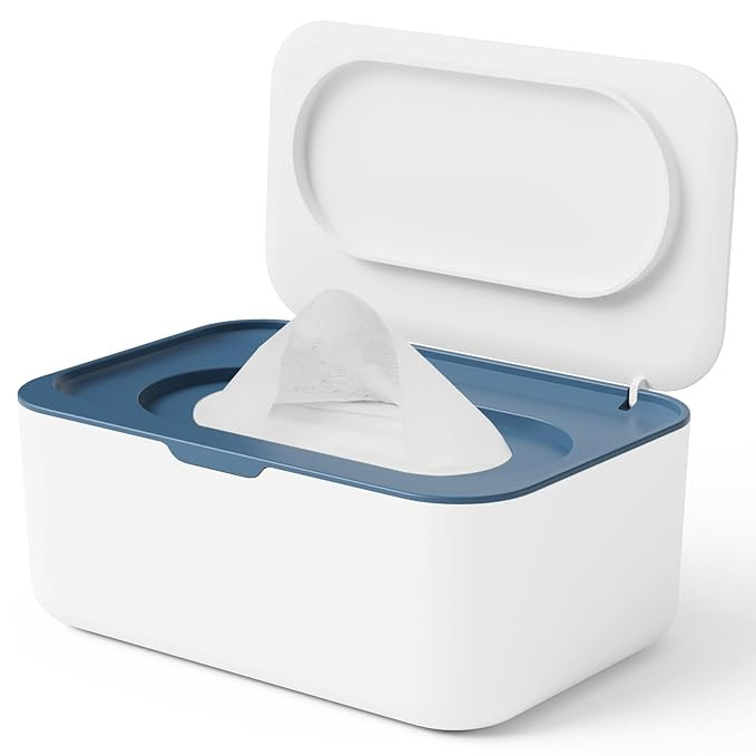 Wipes Dispenser, Wipe Holder for Baby & Adult, Seposeve Refillable Wipe Container, Keeps Wipes Fr... | Amazon (US)