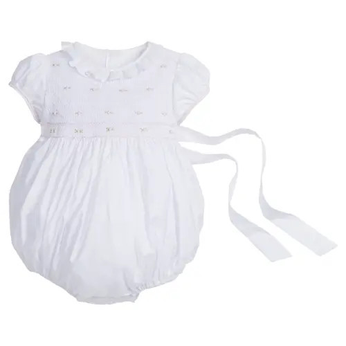 Little English Kids' Smocked Claiborne Bubble in Rosebuds at Nordstrom, Size 3M | Nordstrom