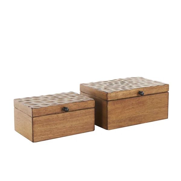 2 Piece Wooden Decorative Box Set | Wayfair North America