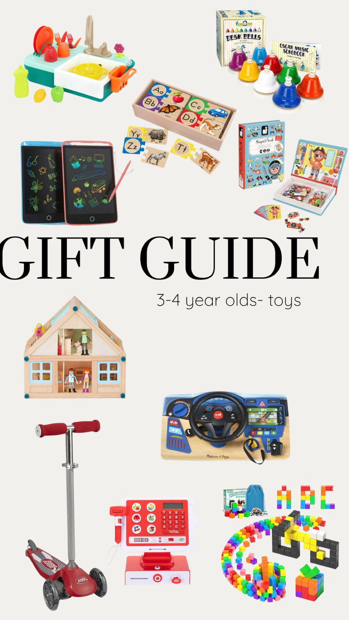 Toy gift ideas for 3 to 4 year old toddlers. Mostly gender neutral! All affordable. #toygifts #kidsgifts #toddlergifts #giftideas 

#LTKkids #LTKGiftGuide #LTKfindsunder100