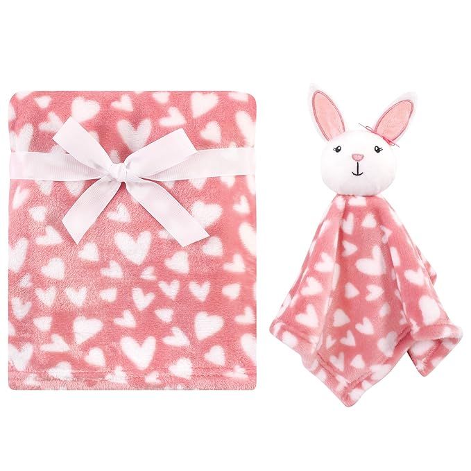 Luvable Friends Unisex Baby Plush Blanket and Security Blanket, Bunny Heart, One Size | Amazon (US)
