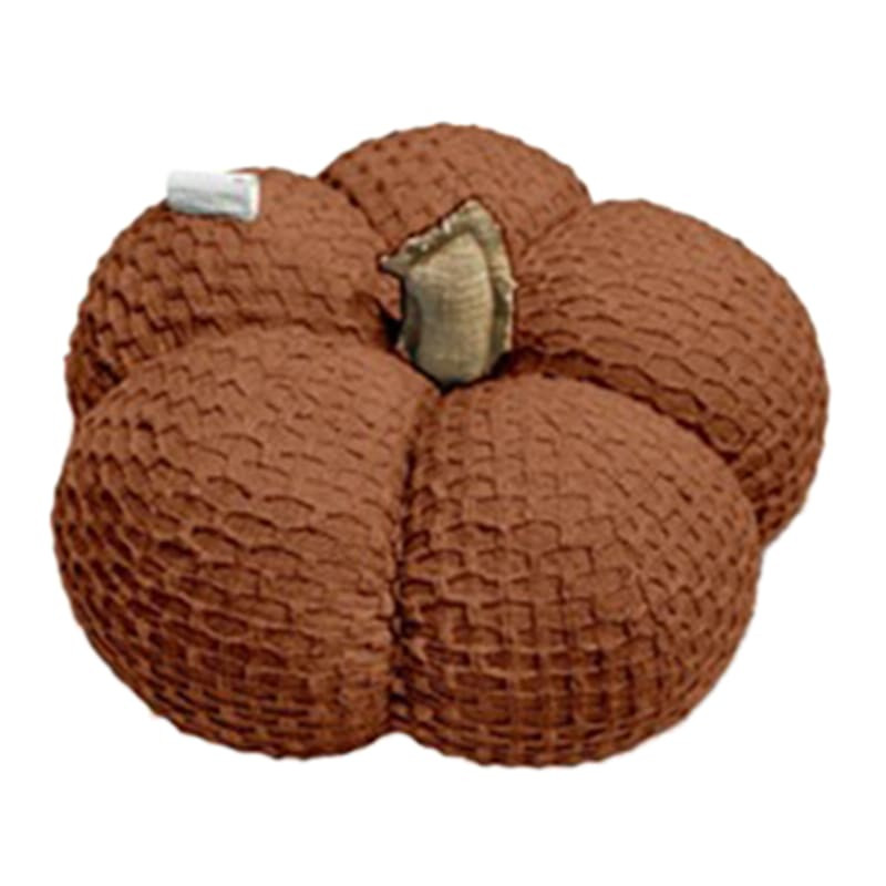 Dark Orange Pumpkin Shaped Throw Pillow, 18" | At Home
