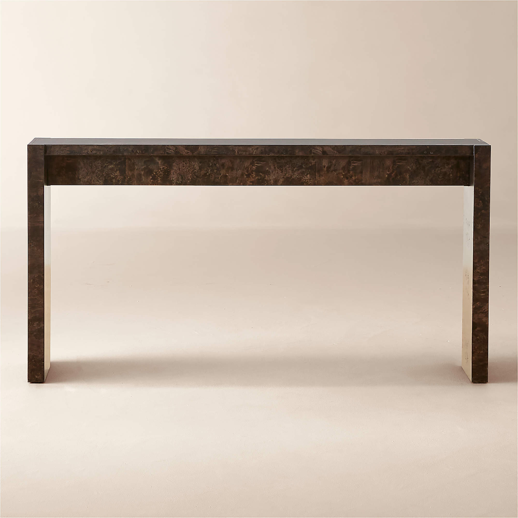 Niche 54" Black Burl Wood Console Table + Reviews | CB2 | CB2