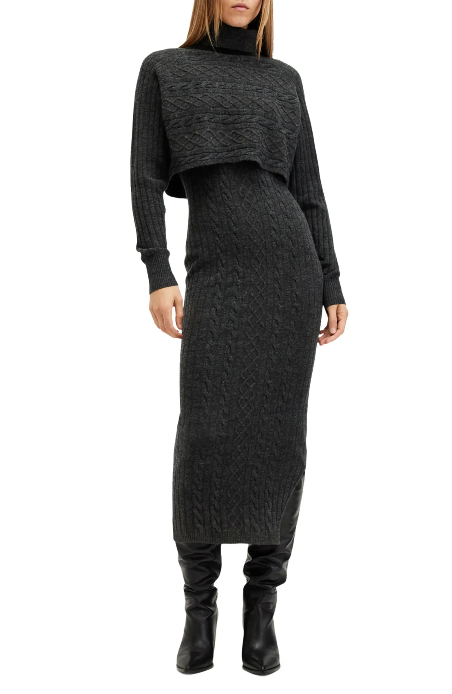 Muriel Wool & Alpaca Blend Turtleneck Sweater & Dress Set | Nordstrom