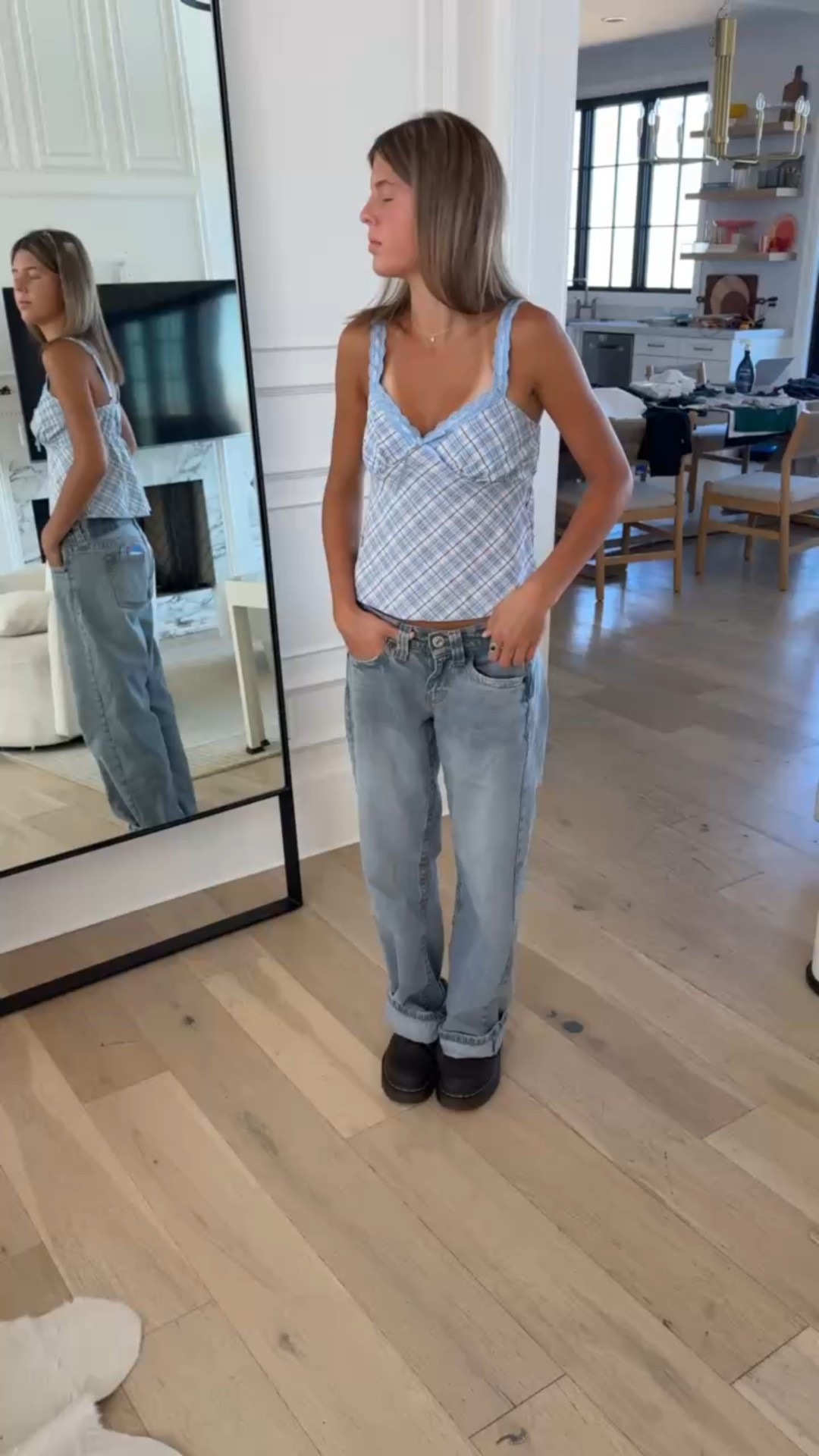 Teen girl back to school outfit - Mara’s plaid tank is under $15 and her jeans are under $100!

Teen girl outfit, back to school outfit, teen girl fashion, Walmart fashion, Nordstrom, teen girl jeans, doc martens 

#LTKFindsUnder100 #LTKFindsUnder50 #LTKKids
