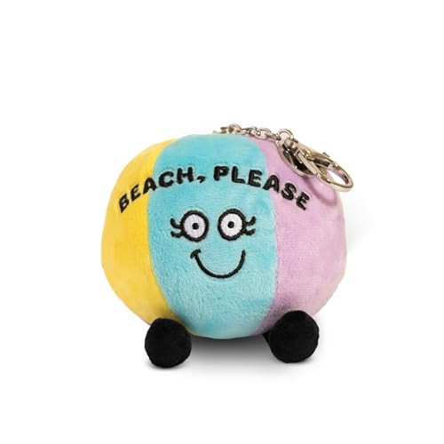 Punchkins Beach Ball Bag Charm, Plush Accessory and Hanging Decoration for Purse, Handbag, Backpack, Funny Meme Gift, 6.3” H x 3.5” W x 4.7” L | Amazon (US)