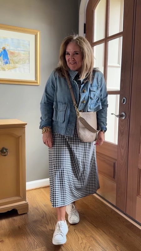 Elevated tshirt dress by Jude Connally in her signature Jude cloth. It’s easy wear easy care for vacation, mom life and work life. 
I’m wearing an XL. 

Linking several favorite denim jackets. The JCREW ones are in a great sale! 

Knit moto jacket SIZE XL. 10% off code NANETTE10

#LTKover40 #LTKworkwear #LTKmidsize