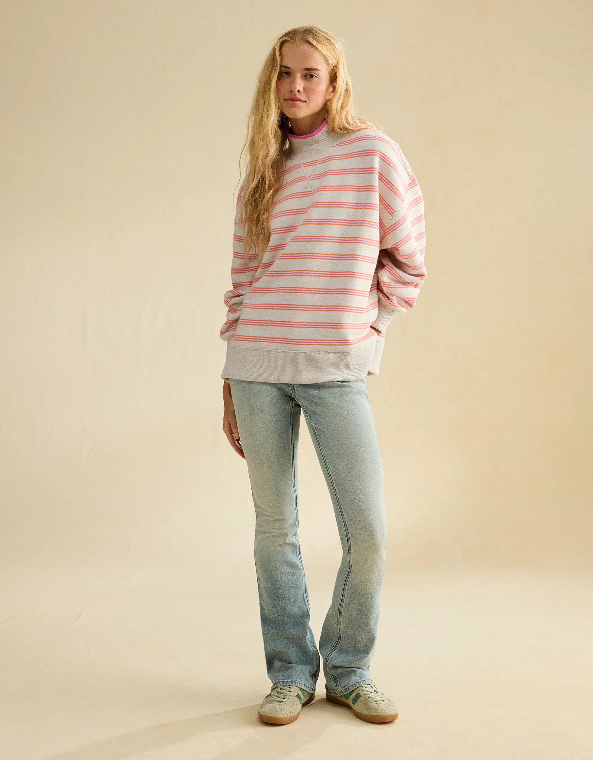 AE Everyday Luxe Mock Neck Sweatshirt | American Eagle Outfitters (US & CA)
