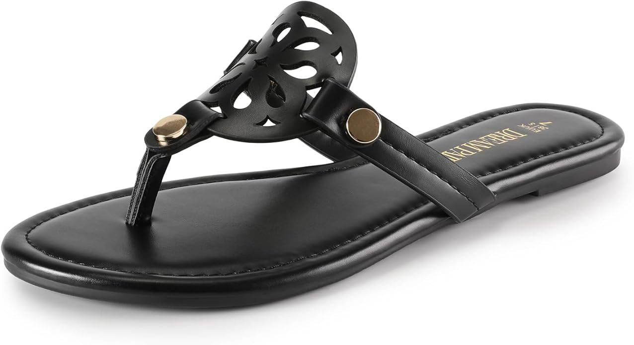 DREAM PAIRS Women's Flip Flops Comfortable Soft Cushion Slide Slip on Summer Beach Thong Flat San... | Amazon (US)