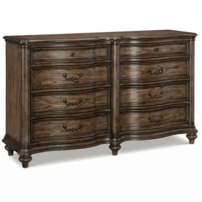 Traditional Dresser Of 8 Drawers Classic 1Pc Wooden Formal Bedroom Furniture Decorative Drawer Pulls | Wayfair North America
