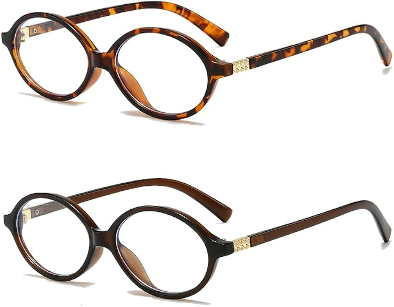 YAMEIZE Retro Oval Blue Light Blocking Glasses for Women Men Small Anti Blue Light Eyeglasses Com... | Amazon (UK)