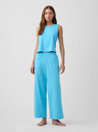Heavyweight Pull-On Wide-Leg Crop Pants | Gap Factory