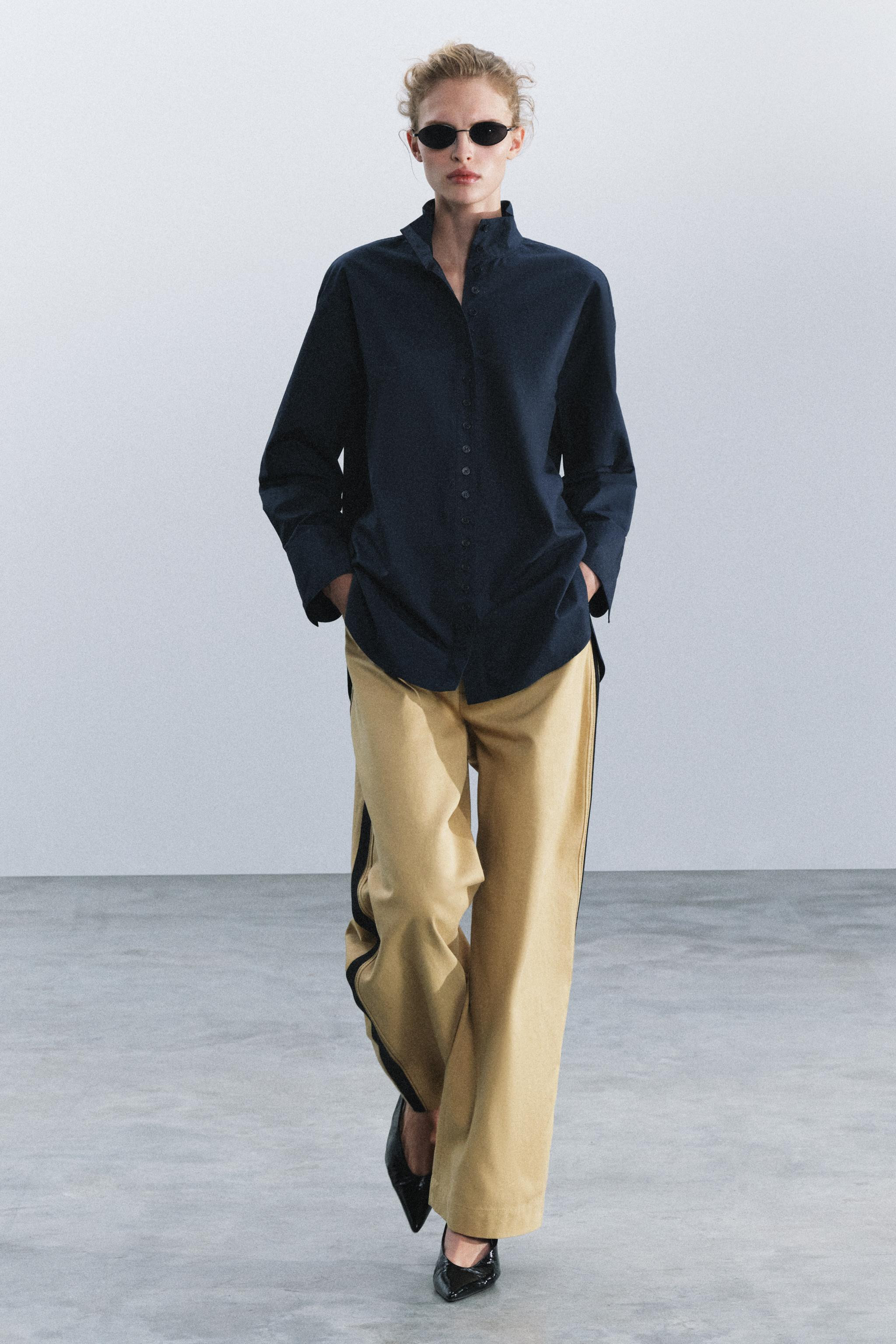 ZW COLLECTION HIGH NECK SHIRT | Zara US
