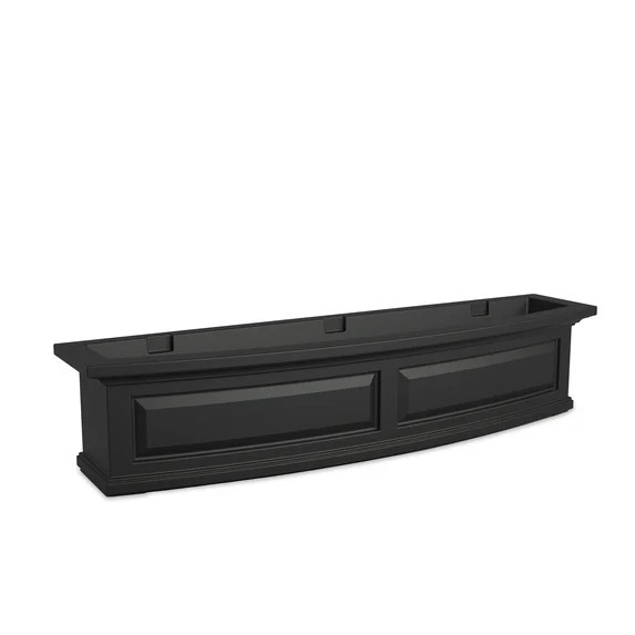 Mayne Nantucket 48" x 12" x 10" Rectangle Black Self Watering Plastic Window Box Planter | Walmart (US)