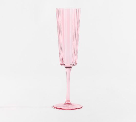 Fluted Glass Champagne Flutes - Set of 4 | Pottery Barn (US)