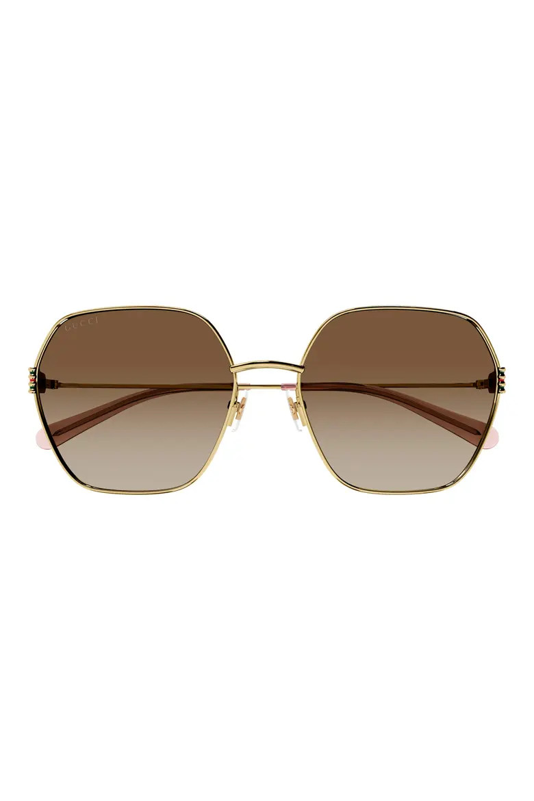 60mm Gradient Polarized Square Sunglasses (Women) | Nordstrom | Nordstrom