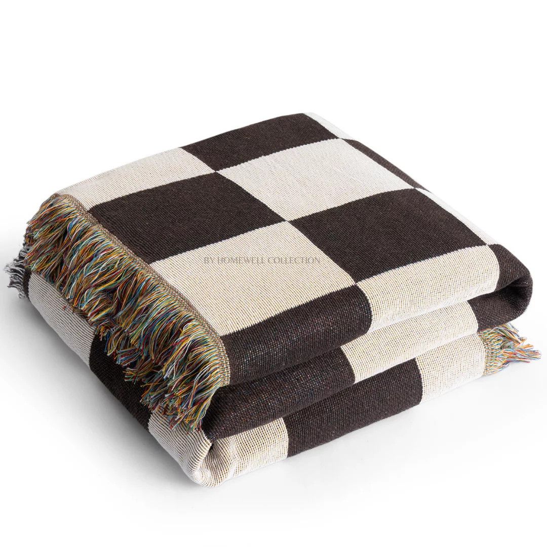 Homewell Collection Checkered Blanket - Checkered Throw Blanket | Checkerboard Throw Blanket with... | Walmart (US)