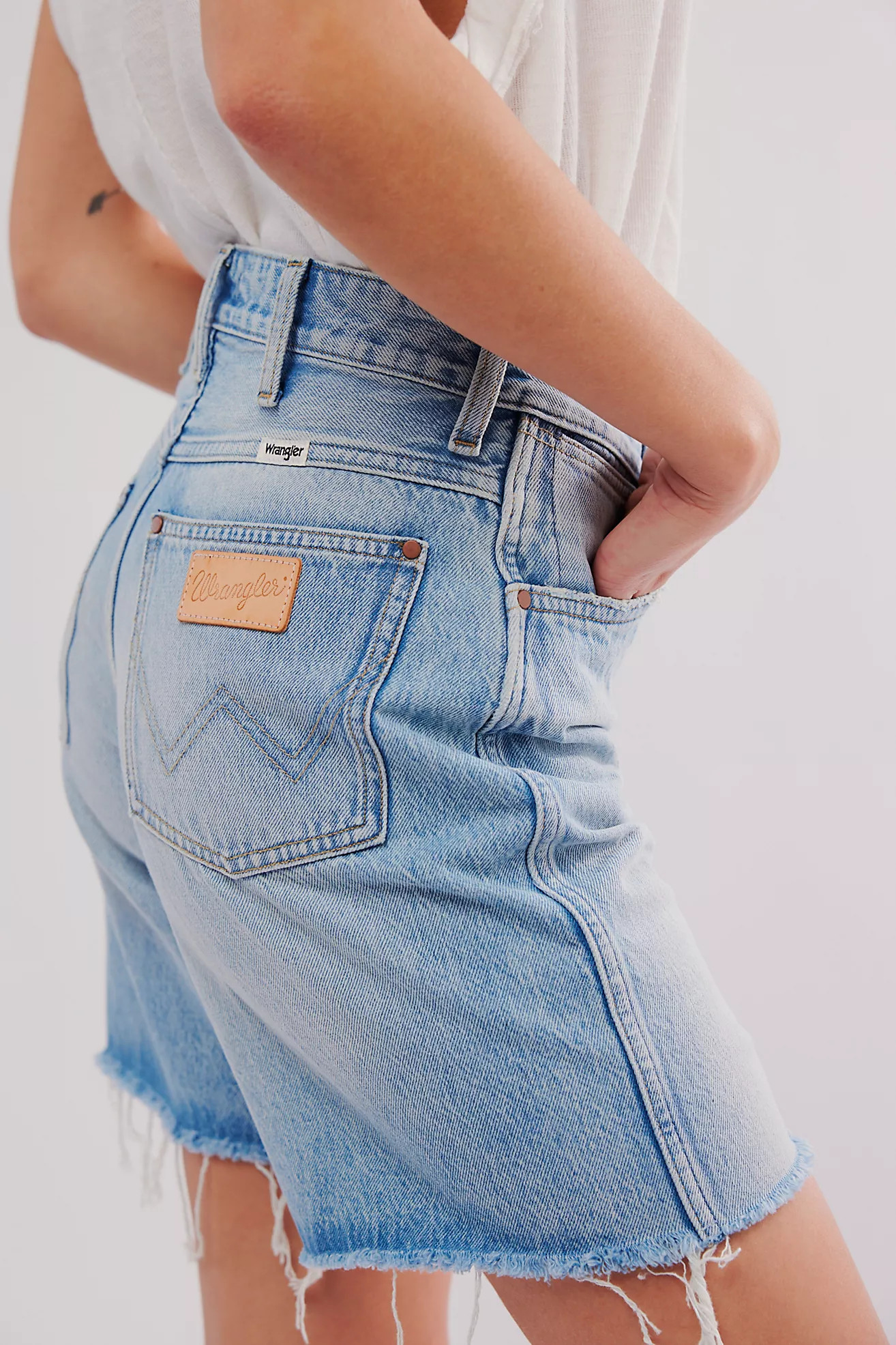 Wrangler Mid-Thigh Cowboy Shorts | Free People (Global - UK&FR Excluded)