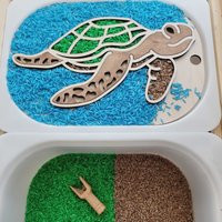 Small Or Large Sea Turtle Sensory Board, Flisat Insert | Trofast | Flisat Table Insert Gift For Kids | Etsy (US)