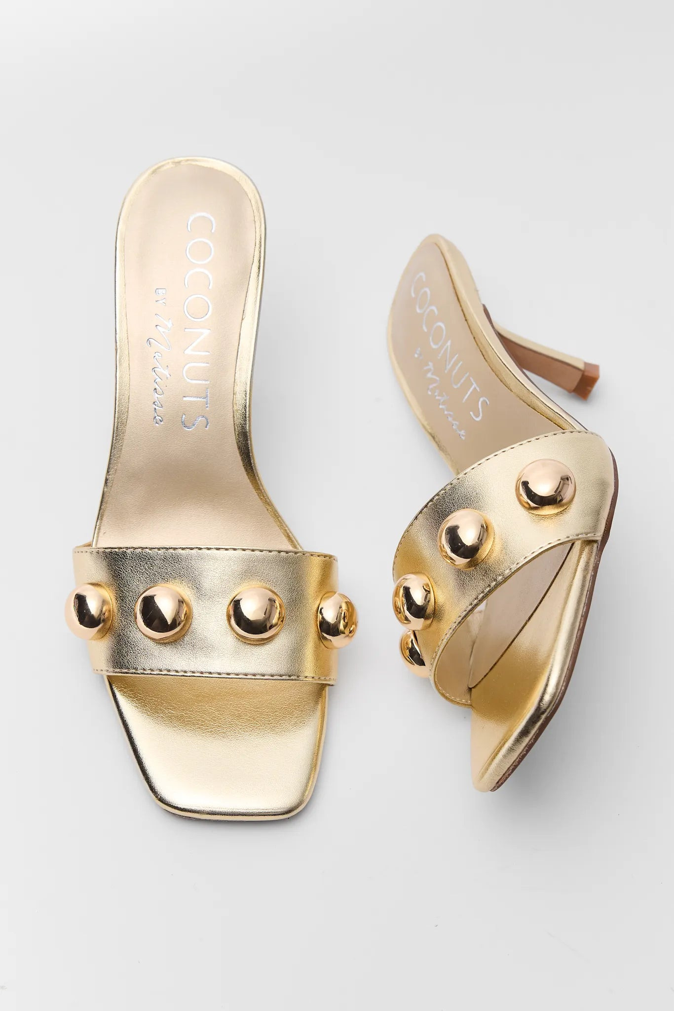Thea Gold Kitten Heels | Avara