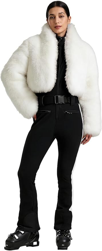GSOU SNOW Women Ski Suit One Piece Snowsuit Snowboard Faux Fur Collar Slim Jumpsuit Jacket Insula... | Amazon (US)