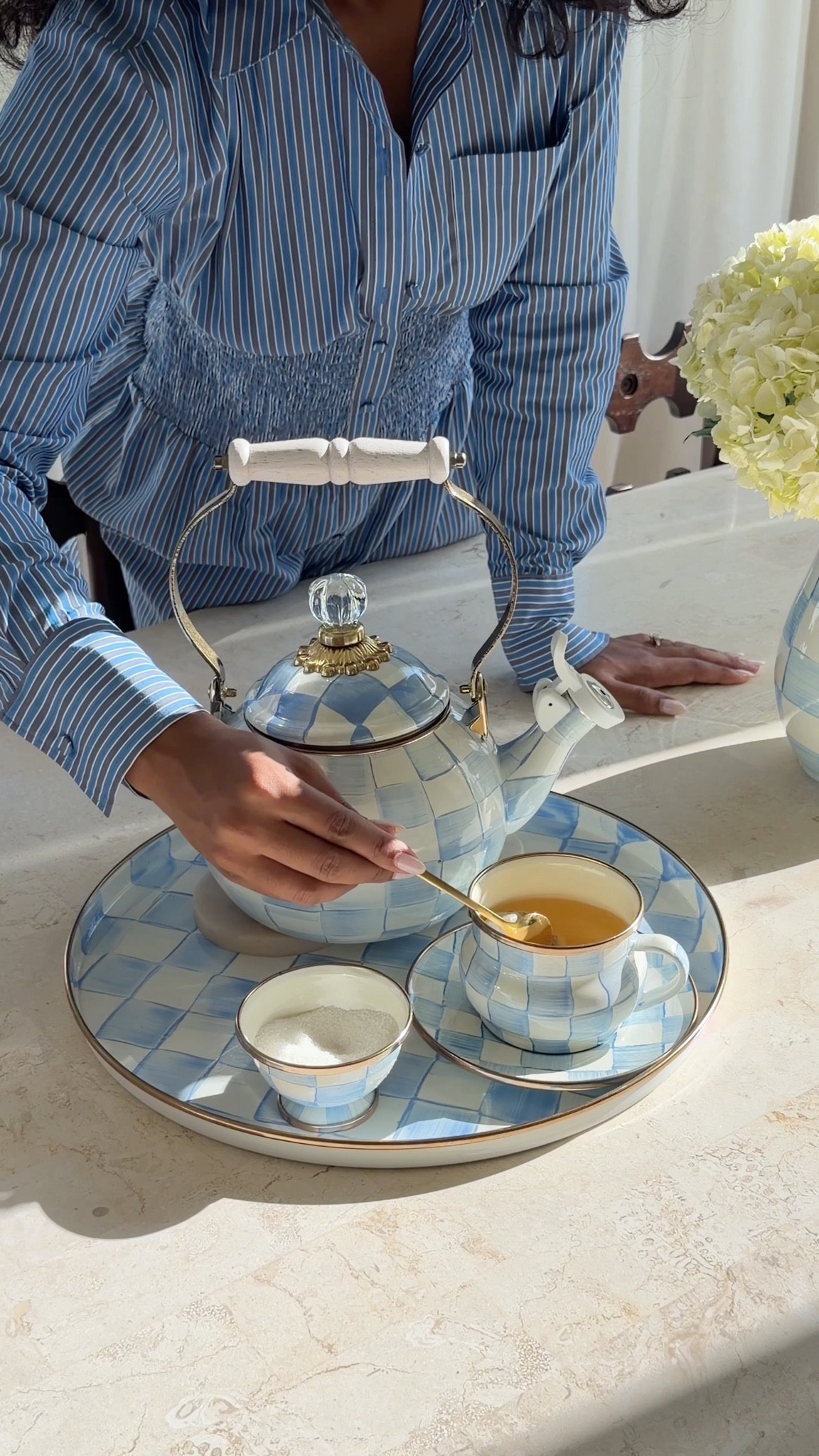 #mcpartner Introducing the new Sky Check collection from Mackenzie-Childs for a dreamy spring kitchen refresh 

#LTKHome #LTKSeasonal