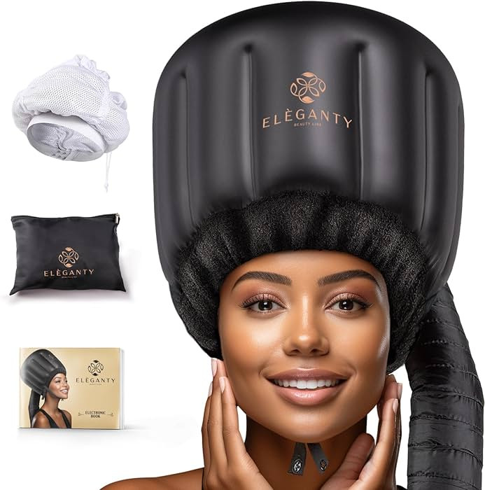ELEGANTY Soft Bonnet Hood Hairdryer Attachment with Headband that Reduces Heat Around Ears and Ne... | Amazon (US)