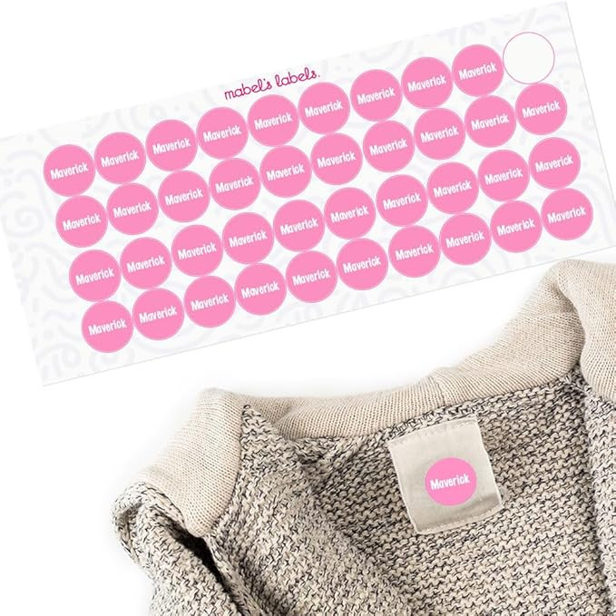 Mabel’s Labels Personalized Stick-On Clothing Labels – Laundry-Safe Kids' Name Labels That Pe... | Amazon (US)