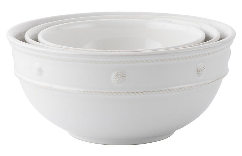 Set of 3 Nesting Serving Bowls - White - Juliska | One Kings Lane
