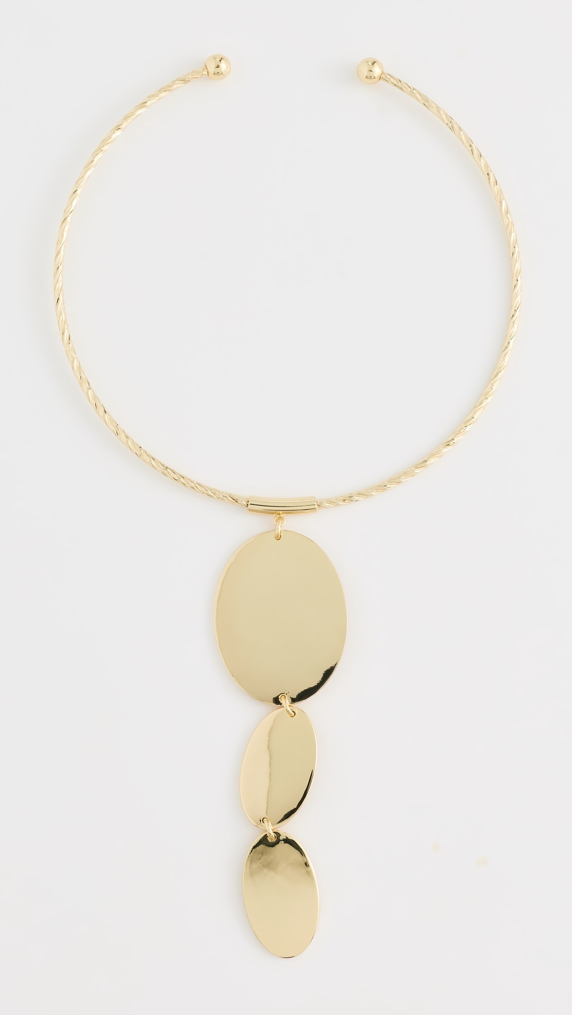 Oval Texture Drop Pendant Necklace | Shopbop