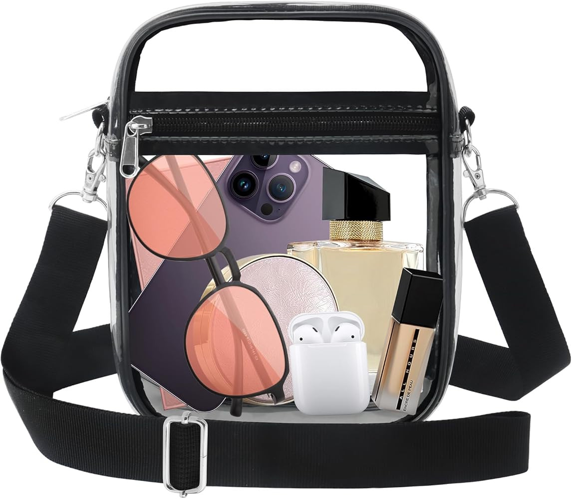 KETIEE Clear Crossbody Bag, Stadium Approved Clear Purse Bag for Concerts Sports Events Festivals | Amazon (US)