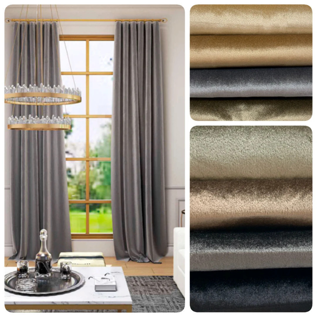 Pandora Velvet Custom Designer Drapery Collection Available in 16 Colours! Luxury Blackout Heavy ... | Etsy (US)