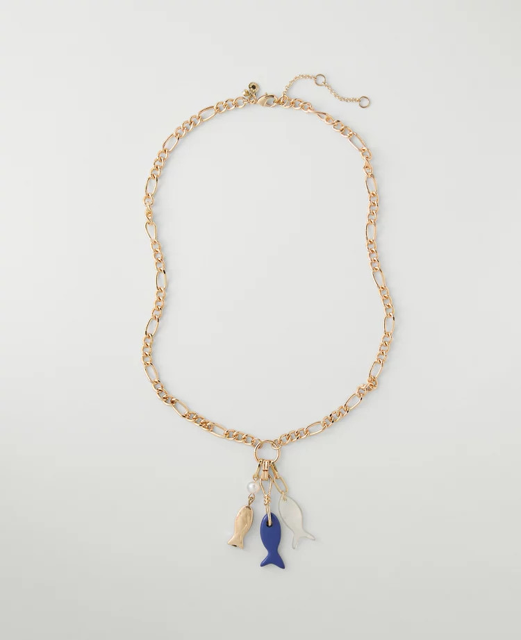 Mixed Fish Charm Necklace | Ann Taylor