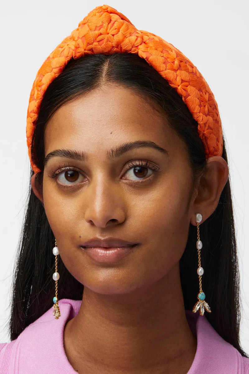 Lele Sadoughi Fire Knotted Flower Patch Headband | House of 29