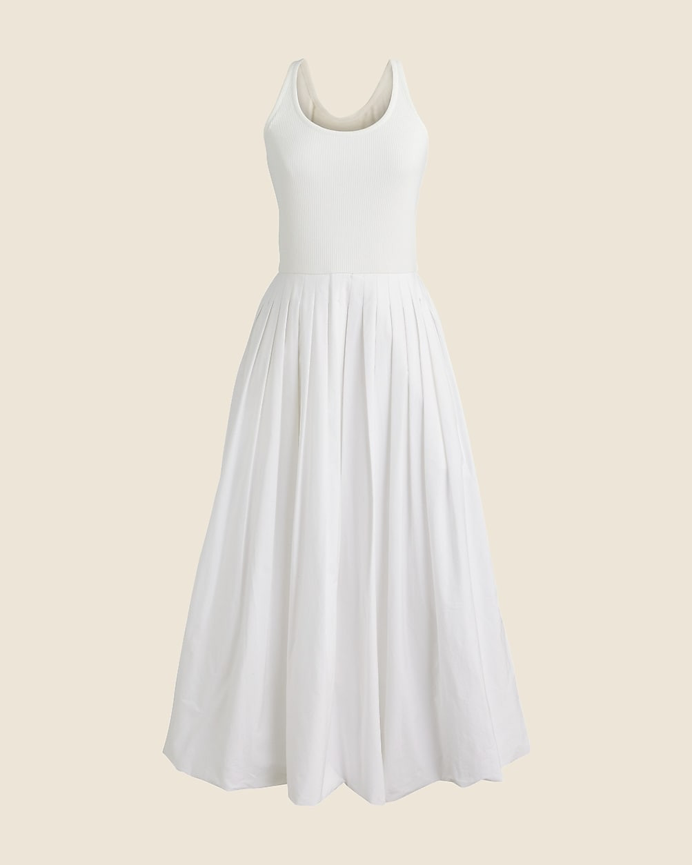 Fitted tank dress with poplin bubble skirt | J. Crew US