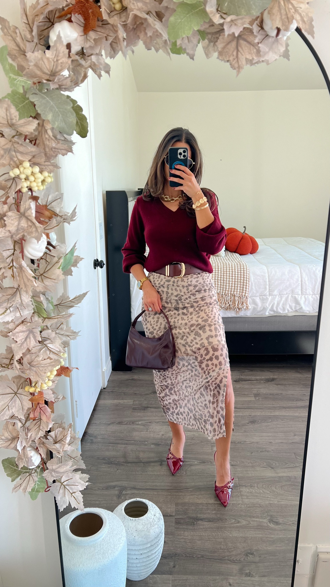 Casual sheet Thanksgiving outfit idea, this is my favorite outfit of all time. The skirt is so chic, and you can also pair it with a bodysuit. 

#LTKSeasonal #LTKFindsUnder50 #LTKStyleTip