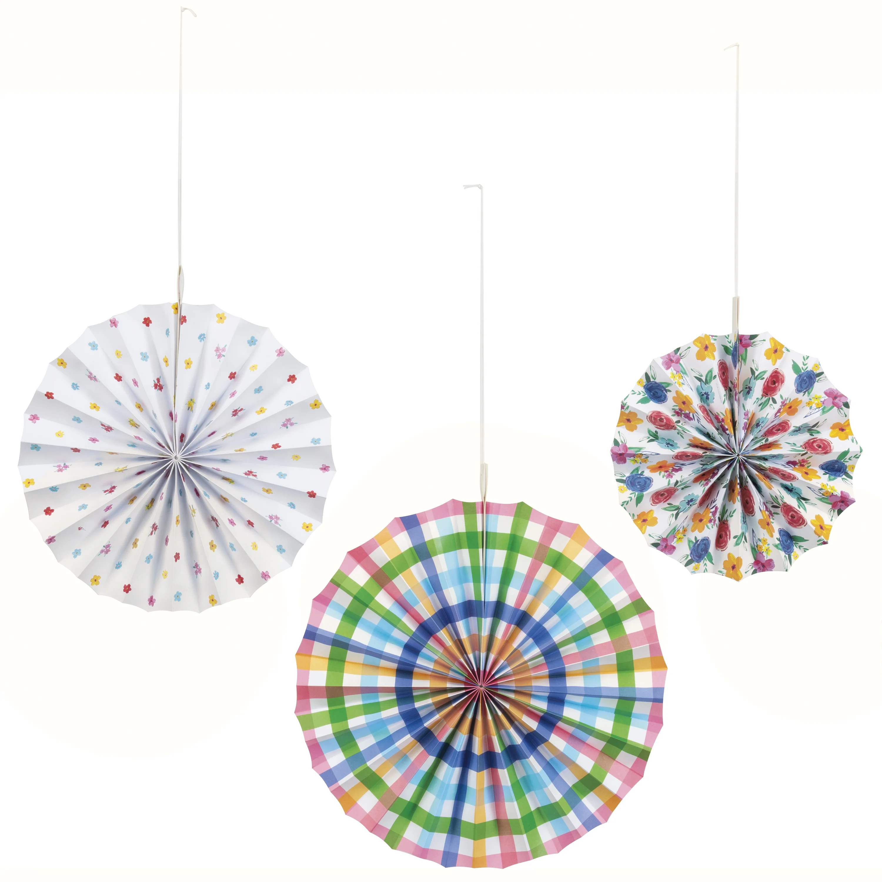 The Pioneer Woman Multi-color Birthday Round Shaped Paper Party Lanterns, 3 Count | Walmart (US)