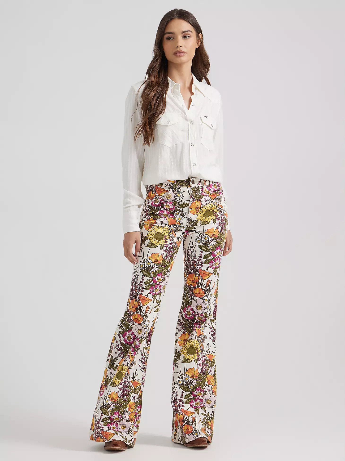 Women's Wanderer Mid Rise Floral Jean in Dreamer | Wrangler