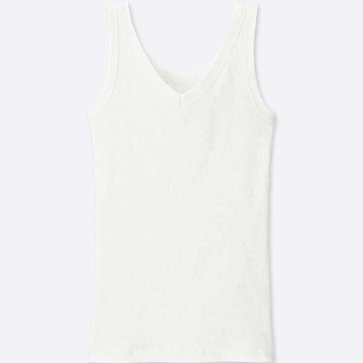 UNIQLO Women's Supima Cotton Ribbed Tank Top, White, XS | UNIQLO (US)
