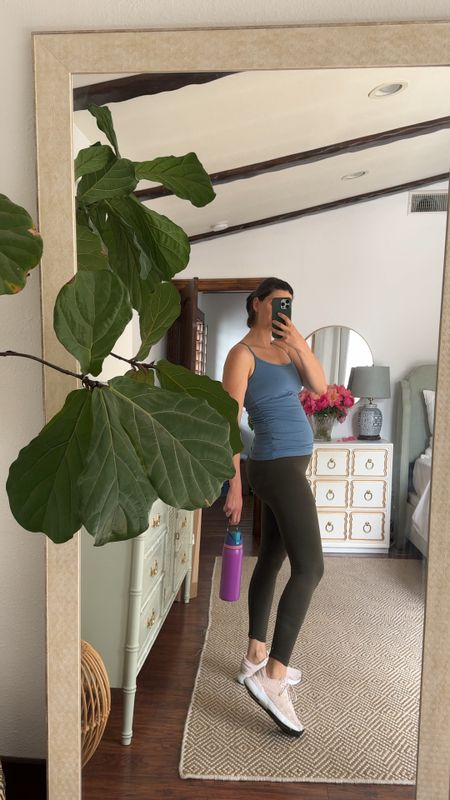 Officially had to make the move to maternity activewear 😅 this $30 workout top (with a built in bra) is great. Also love these maternity leggings! 

#LTKFitness #LTKFindsUnder50 #LTKBump