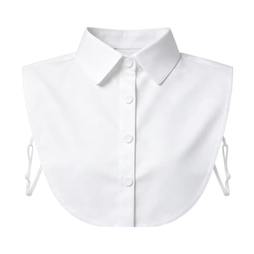white Fake Collar Detachable Dickey Collar Faux False Half Shirt Blouse Collars Tops for Women Girls Daily Outfits Graduation Halloween Costume Accessories | Amazon (US)