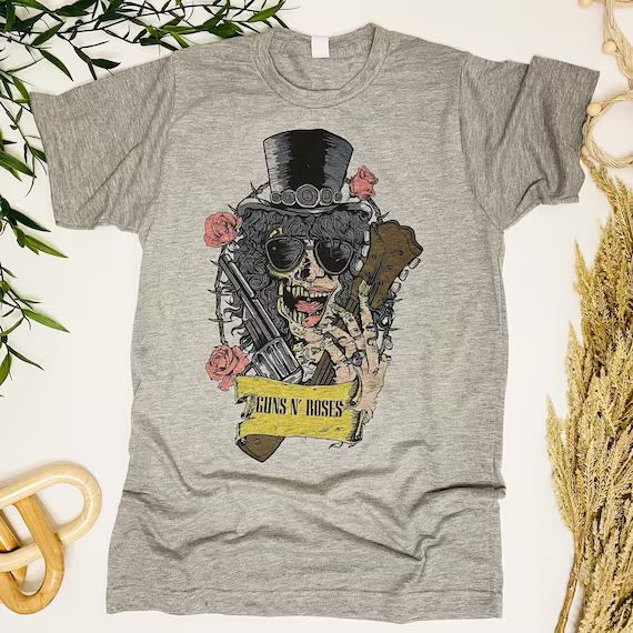 Roses and Guns Tee  Graphic Tee  | Etsy | Etsy (US)