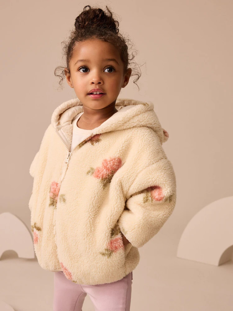 Cream Floral Print Zip Through Fleece (3mths-7yrs) | Next US