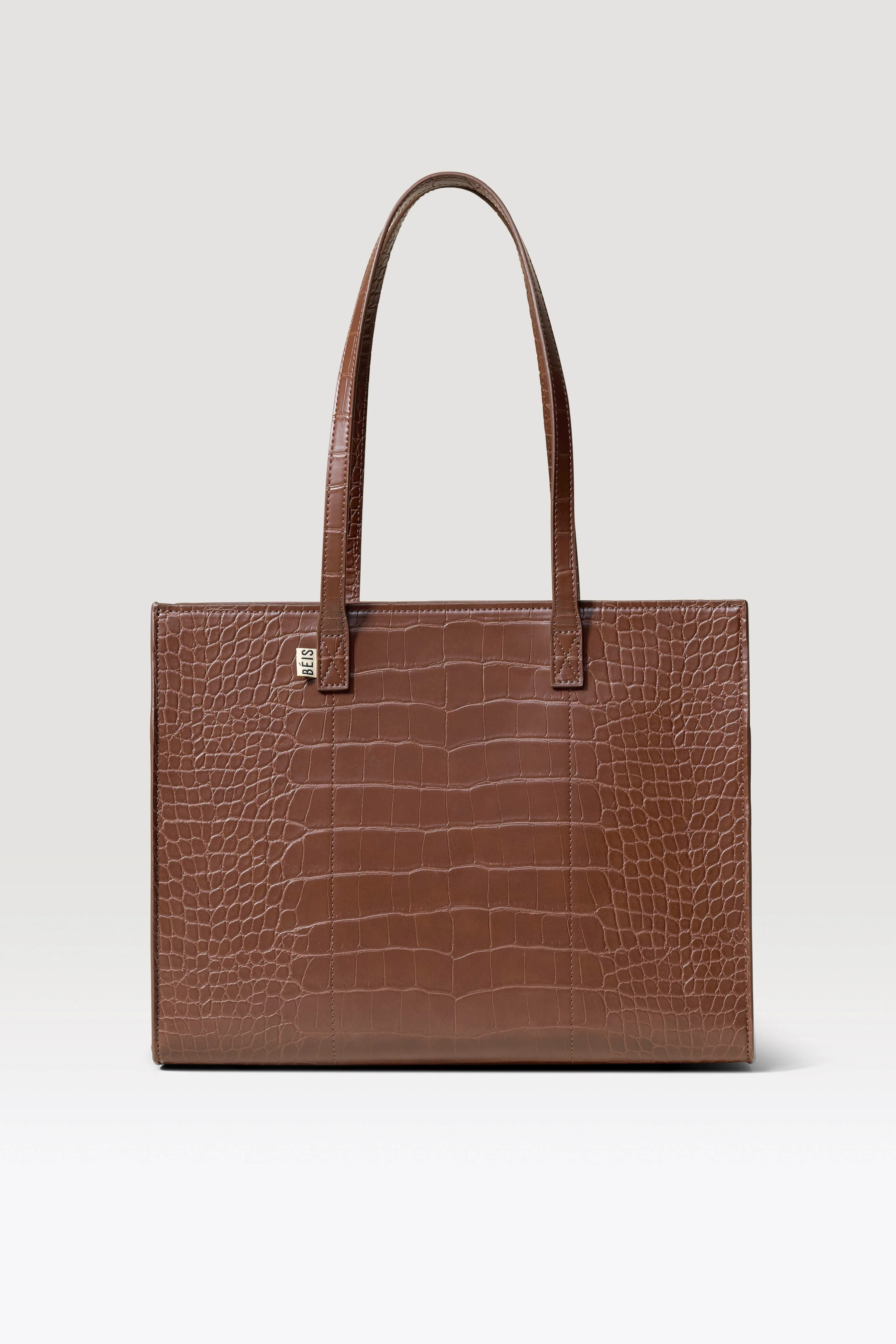B\u00c9IS 'The Work Tote' in Maple - Brown Laptop Bag & Office Work Tote | BEIS