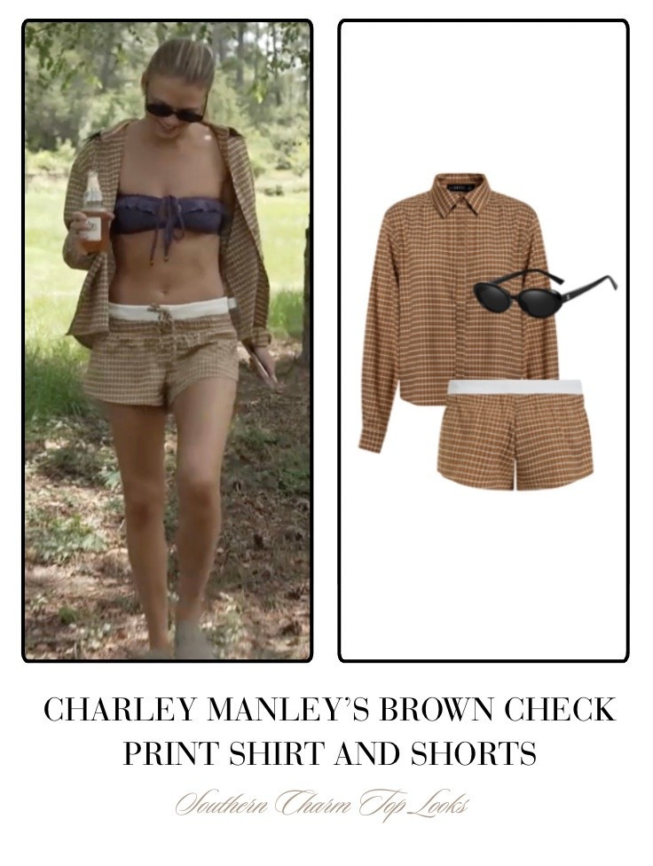 Charley Manley’s Brown Check Print Shirt and Shorts 