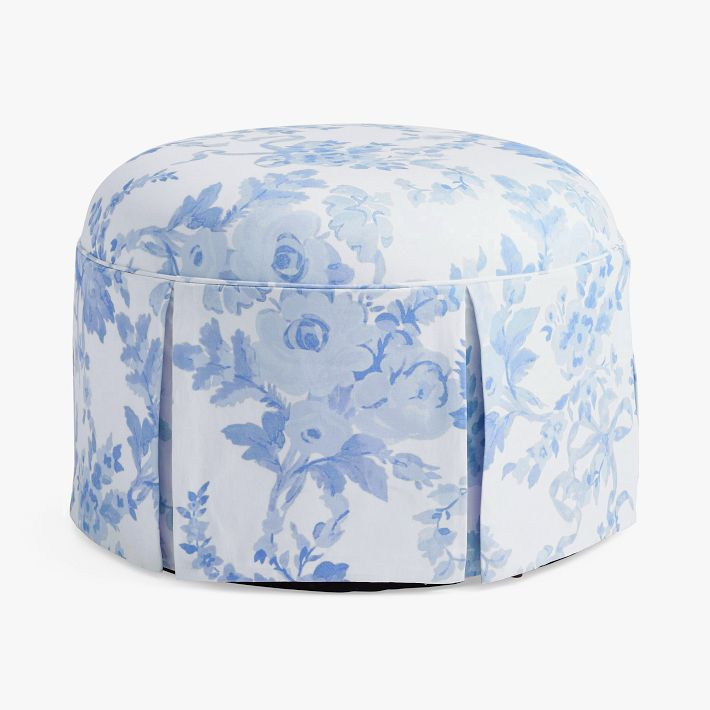 LoveShackFancy Garden Damask Ottoman | Pottery Barn Teen