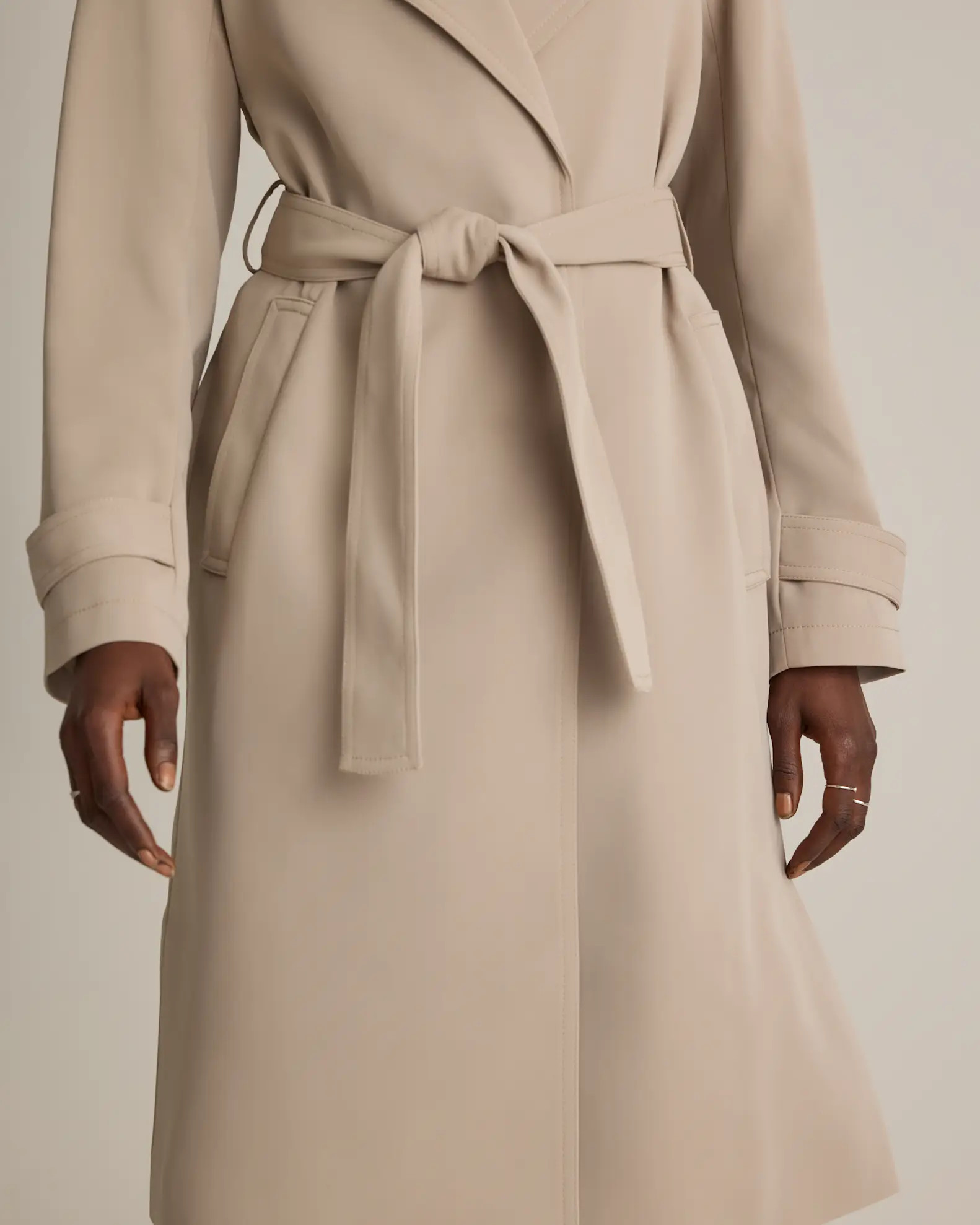 Stretch Crepe Trench Coat in Morel | Quince