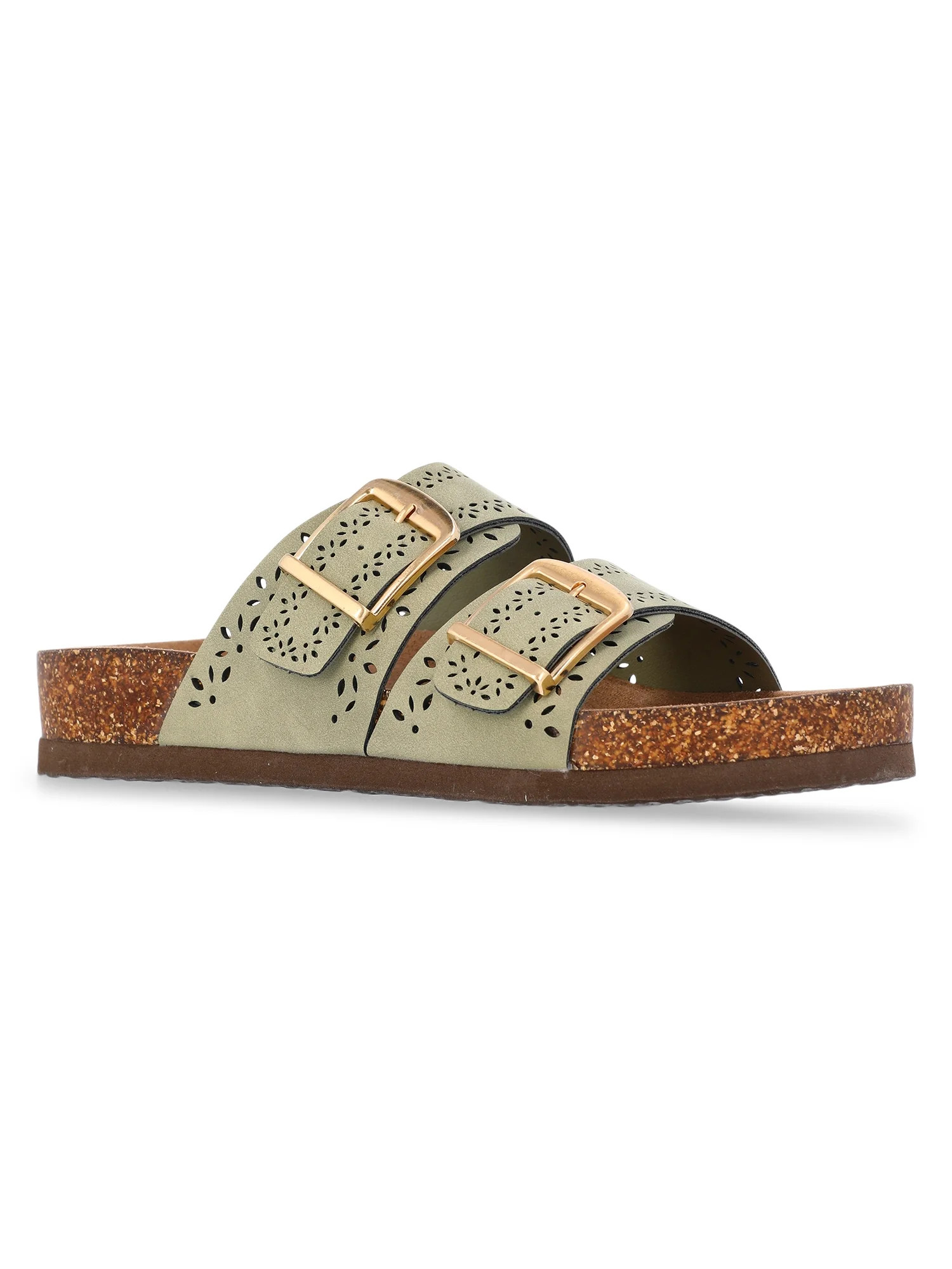 Time and Tru Women's Footbed Slide Sandals (Wide Width Available) | Walmart (US)