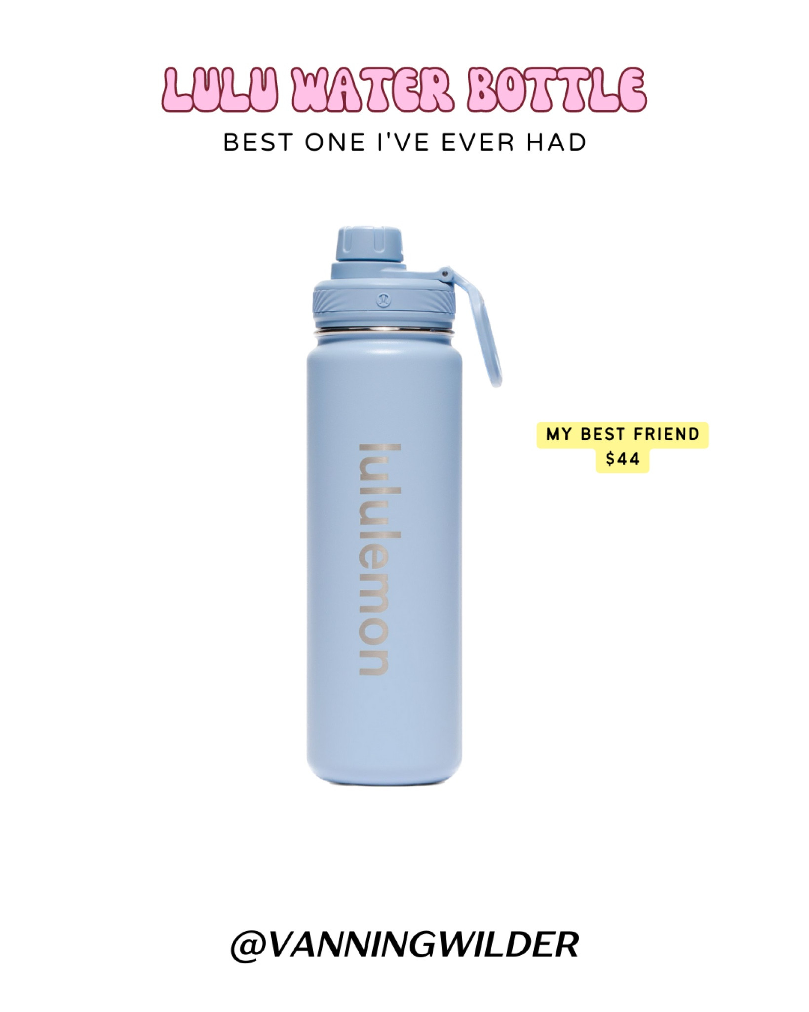 I lost count how many water bottles I tried, but out of this one I drink the most! Also perfect travel size. #waterbottle #lululemon