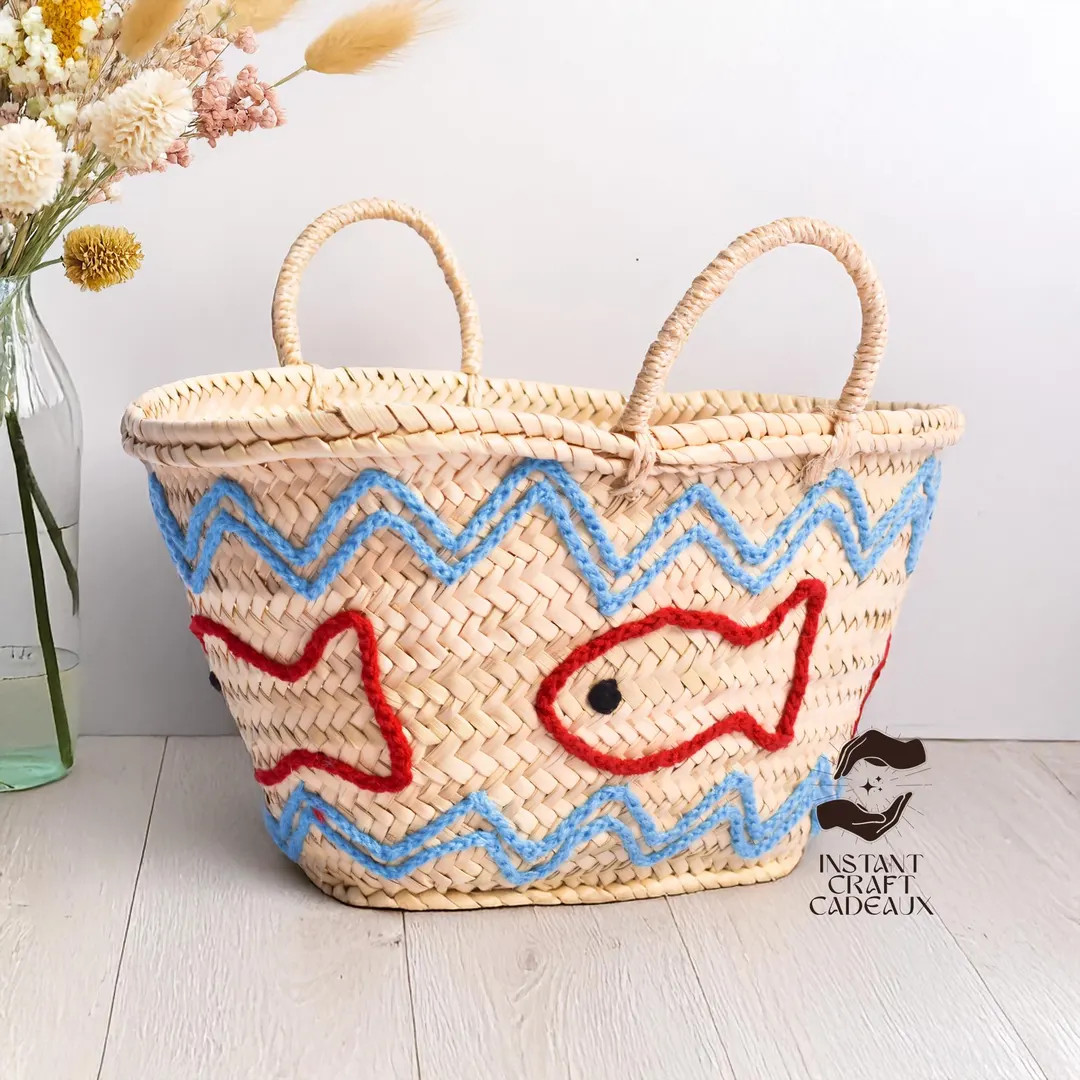 Girls trip gifts, Handbags for women Fish design, Handmade Woven Straw Bag for Women, custom beac... | Etsy (US)